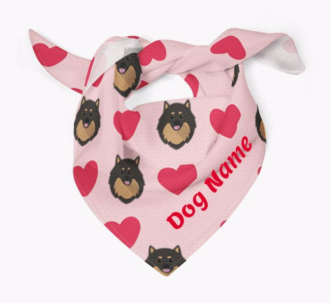 'Heart Pattern' - Personalized {breedFullName} Bandana